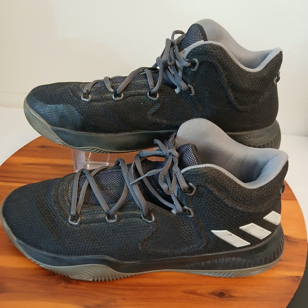 Adidas Mad Bounce Mens 13 Black Running Shoes Sneakers BW0943